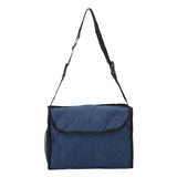 Wheelchair Hanging Storage Bag Quilted Cotton Household Walker Accessories for Scooter Trolley Navy Blue