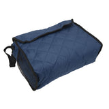Wheelchair Hanging Storage Bag Quilted Cotton Household Walker Accessories for Scooter Trolley Navy Blue
