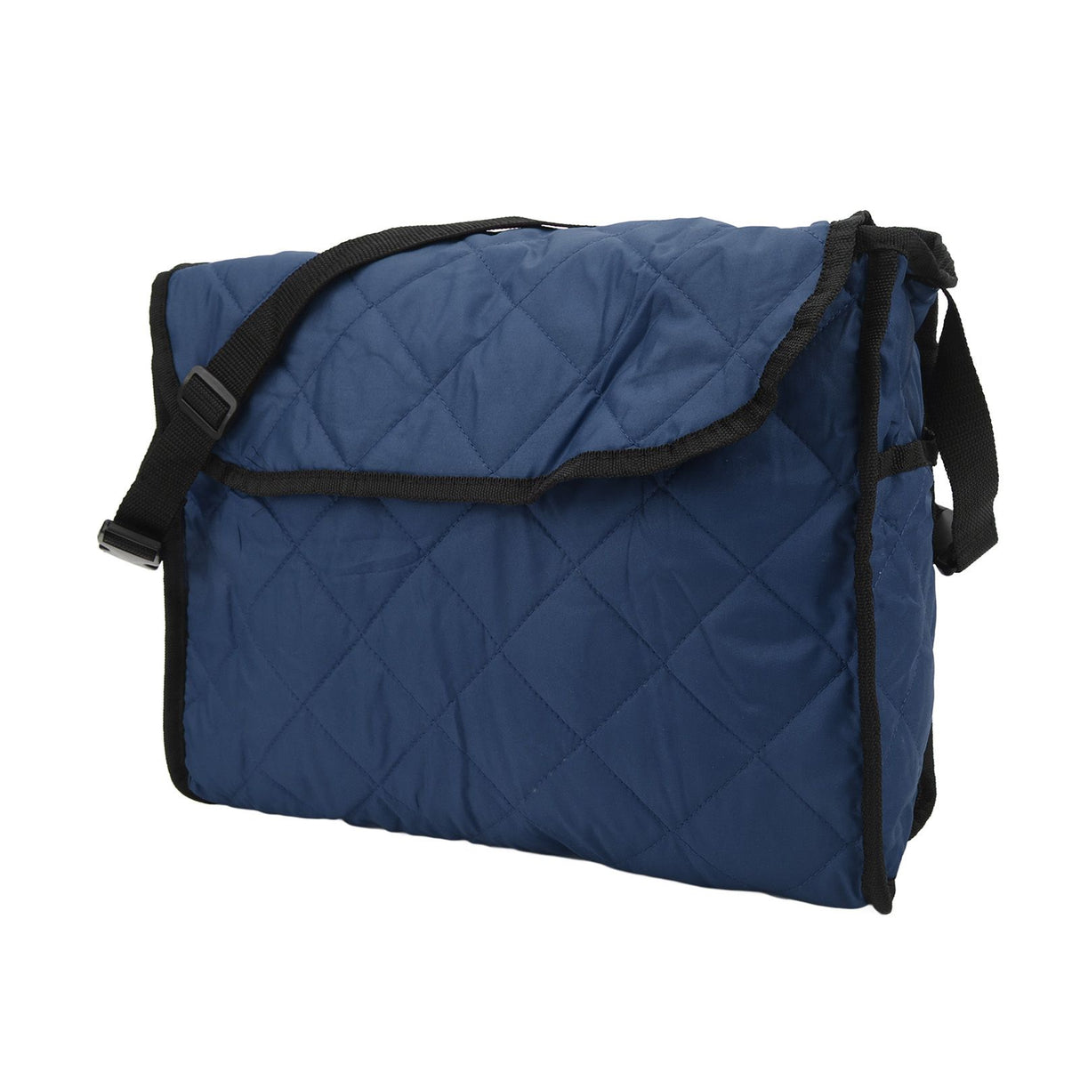 Wheelchair Hanging Storage Bag Quilted Cotton Household Walker Accessories for Scooter Trolley Navy Blue