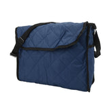 Wheelchair Hanging Storage Bag Quilted Cotton Household Walker Accessories for Scooter Trolley Navy Blue - Close-Up Angle
