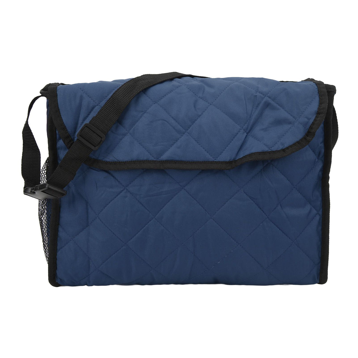 Wheelchair Hanging Storage Bag Quilted Cotton Household Walker Accessories for Scooter Trolley Navy Blue