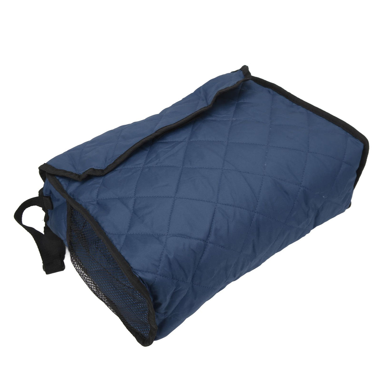Wheelchair Hanging Storage Bag Quilted Cotton Household Walker Accessories for Scooter Trolley Navy Blue