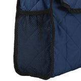 Wheelchair Hanging Storage Bag Quilted Cotton Household Walker Accessories for Scooter Trolley Navy Blue