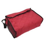Wheelchair Hanging Storage Bag Quilted Cotton Household Walker Accessories for Scooter Trolley Wine Red