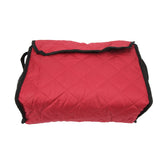Wheelchair Hanging Storage Bag Quilted Cotton Household Walker Accessories for Scooter Trolley Wine Red - Close-Up Angle