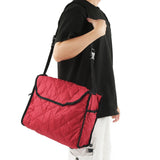 Wheelchair Hanging Storage Bag Quilted Cotton Household Walker Accessories for Scooter Trolley Wine Red - Extra Image