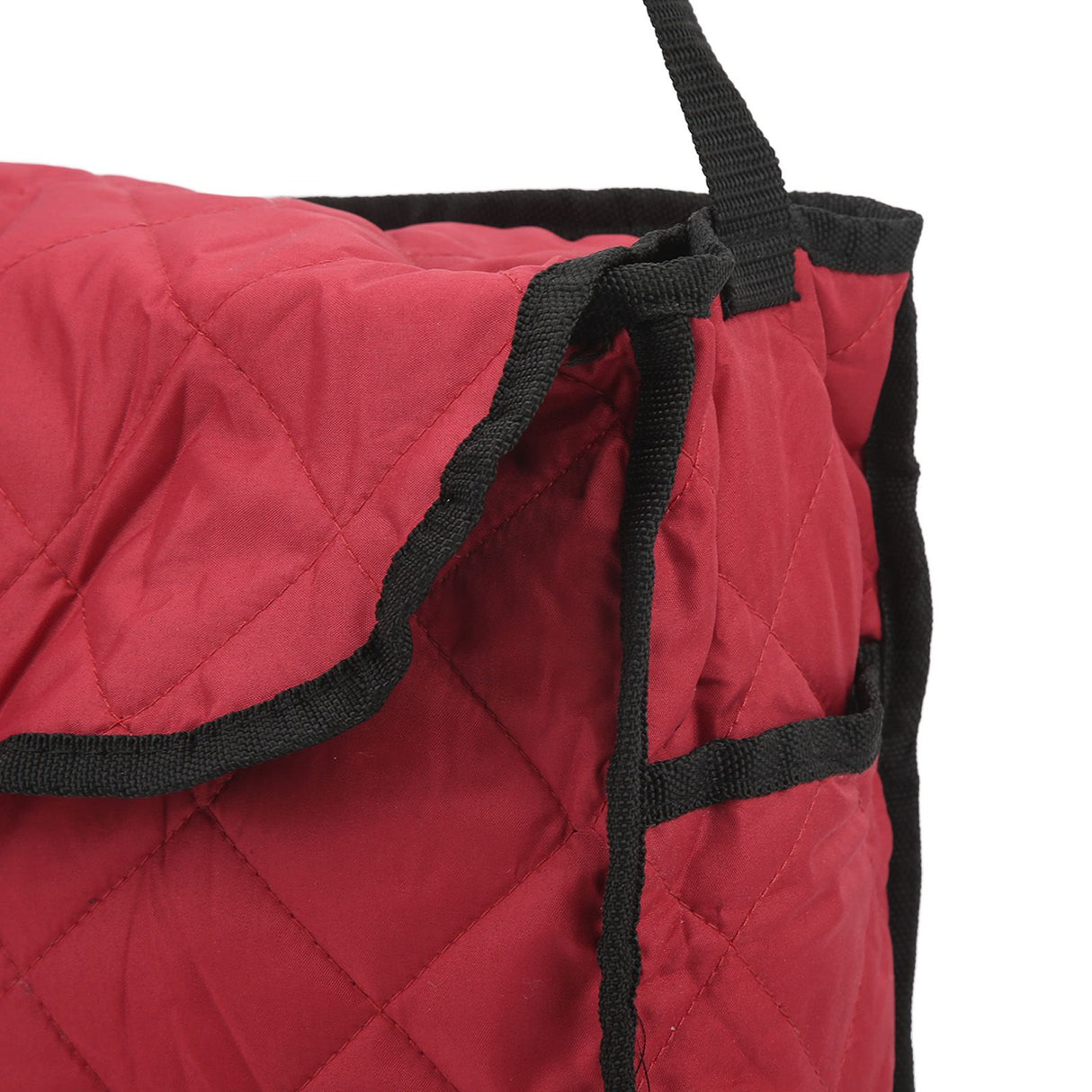 Wheelchair Hanging Storage Bag Quilted Cotton Household Walker Accessories for Scooter Trolley Wine Red