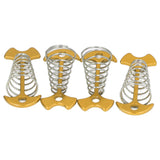 4pcs Fishbone Tent Nails Aluminum Alloy Stainless Steel Extended Plank Floor Canopy Stakes with Spring Gold