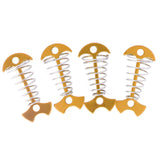 4pcs Fishbone Tent Nails Aluminum Alloy Stainless Steel Extended Plank Floor Canopy Stakes with Spring Gold
