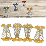 4pcs Fishbone Tent Nails Aluminum Alloy Stainless Steel Extended Plank Floor Canopy Stakes with Spring Gold