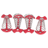 4pcs Fishbone Tent Nails Aluminum Alloy Stainless Steel Extended Plank Floor Canopy Stakes with Spring Red