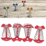 4pcs Fishbone Tent Nails Aluminum Alloy Stainless Steel Extended Plank Floor Canopy Stakes with Spring Red - Extra Image