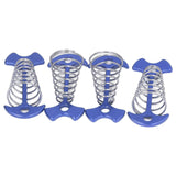 4pcs Fishbone Tent Nails Aluminum Alloy Stainless Steel Extended Plank Floor Canopy Stakes with Spring Blue