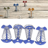 4pcs Fishbone Tent Nails Aluminum Alloy Stainless Steel Extended Plank Floor Canopy Stakes with Spring Blue