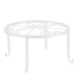 Single Layer Iron Plant Stand Floor Standing Simple Low Plant Pot Stand Balcony Living Room Flower Pot Shelf 22x22x12cm / 8.7x8.7x4.7in White - 45-Degree Angle