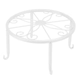 Single Layer Iron Plant Stand Floor Standing Simple Low Plant Pot Stand Balcony Living Room Flower Pot Shelf 22x22x12cm / 8.7x8.7x4.7in White