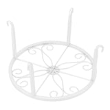 Single Layer Iron Plant Stand Floor Standing Simple Low Plant Pot Stand Balcony Living Room Flower Pot Shelf 22x22x12cm / 8.7x8.7x4.7in White - Extra Image