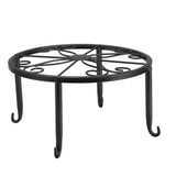 Single Layer Iron Plant Stand Floor Standing Simple Low Plant Pot Stand Balcony Living Room Flower Pot Shelf 22x22x12cm / 8.7x8.7x4.7in Black - 45-Degree Angle
