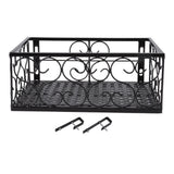 Balcony Flower Pot Stand Thickened Iron Decorative Patio Railing Shelf With Retainers for Windowsill Applicable to 2.5cm/1in Railing