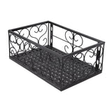 Balcony Flower Pot Stand Thickened Iron Decorative Patio Railing Shelf With Retainers for Windowsill Applicable to 6.5cm/2.6in Railing - Rear View