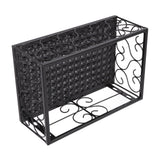 Balcony Flower Pot Stand Thickened Iron Decorative Patio Railing Shelf With Retainers for Windowsill Applicable to 6.5cm/2.6in Railing - Low Angle