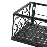 Balcony Flower Pot Stand Thickened Iron Decorative Patio Railing Shelf With Retainers for Windowsill Applicable to 6.5cm/2.6in Railing - Extra Image