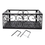Balcony Flower Pot Stand Thickened Iron Decorative Patio Railing Shelf With Retainers for Windowsill Applicable to 10.5cm/4.1in Railing
