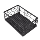 Balcony Flower Pot Stand Thickened Iron Decorative Patio Railing Shelf With Retainers for Windowsill Applicable to 10.5cm/4.1in Railing - Close-Up Angle