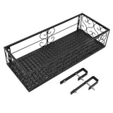 Balcony Flower Rack Hanging Flower Pot Hanger Hanging Wrought Iron Fence Indoor Windowsill Succulent Shelf Suitable for 2.5cm Railings