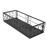 Balcony Flower Rack Hanging Flower Pot Hanger Hanging Wrought Iron Fence Indoor Windowsill Succulent Shelf Suitable for 2.5cm Railings - Top-Down View
