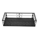 Balcony Flower Rack Hanging Flower Pot Hanger Hanging Wrought Iron Fence Indoor Windowsill Succulent Shelf Suitable for 2.5cm Railings - 45-Degree Angle