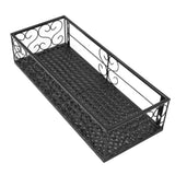 Balcony Flower Rack Hanging Flower Pot Hanger Hanging Wrought Iron Fence Indoor Windowsill Succulent Shelf Suitable for 6.5cm Railings - Front View