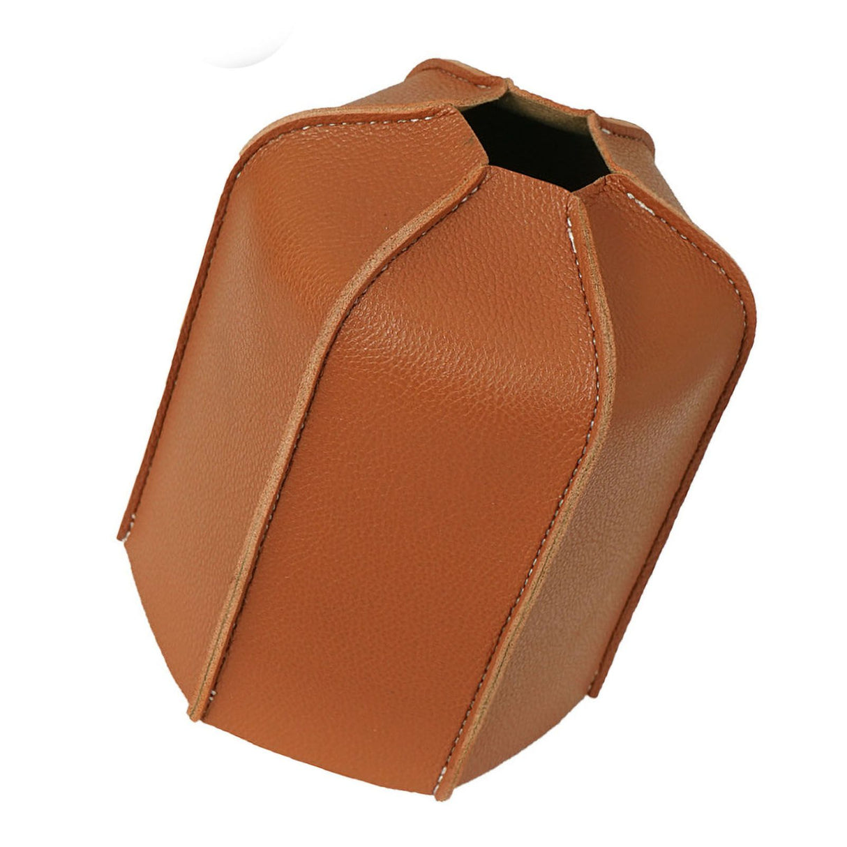 Flat Gas Tank PU Leather Sleeve Fuel Tank Protective Case Camping Stove PU Leather Cover for Outdoor 450g 11.5x14.5cm