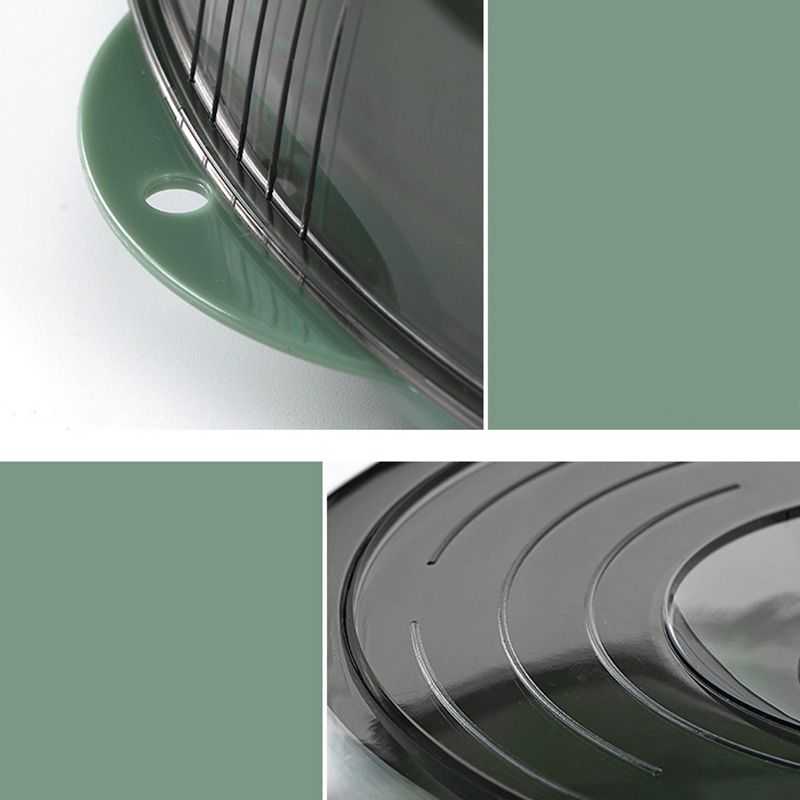 Dish Cover PET Heat Insulation Storage Transparent Dustproof for Home Picnic Cooking Green