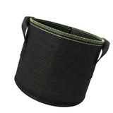 Thickening Grow Bag Non Woven Fabric Pot Vegetable Flower Medicinal Herbs Planting Bag Black with Green Edge 10 Gallon 40x30 5Pcs - 45-Degree Angle