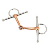 Horse Full Cheek Snaffle Stainless Steel Ring Snaffle Bit for Outdoor Horse Accessories 125mm - Front View