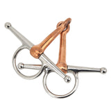 Horse Full Cheek Snaffle Stainless Steel Ring Snaffle Bit for Outdoor Horse Accessories 125mm - Side View