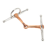 Horse Full Cheek Snaffle Stainless Steel Ring Snaffle Bit for Outdoor Horse Accessories 125mm - Top-Down View