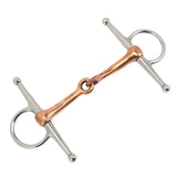 Horse Full Cheek Snaffle Stainless Steel Ring Snaffle Bit for Outdoor Horse Accessories 125mm - Rear View