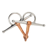 Horse Full Cheek Snaffle Stainless Steel Ring Snaffle Bit for Outdoor Horse Accessories 125mm - Low Angle
