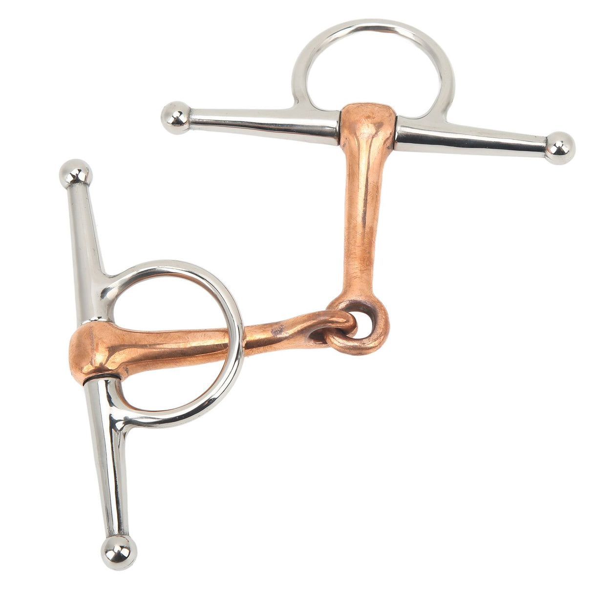 Horse Full Cheek Snaffle Stainless Steel Ring Snaffle Bit for Outdoor Horse Accessories 125mm