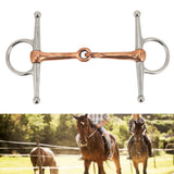 Horse Full Cheek Snaffle Stainless Steel Ring Snaffle Bit for Outdoor Horse Accessories 125mm