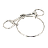 125mm Stainless Steel Horse Mouth Bit 5 Inch Horse Bits Outdoor Training Loose Ring - Front View