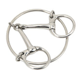 125mm Stainless Steel Horse Mouth Bit 5 Inch Horse Bits Outdoor Training Loose Ring - Low Angle
