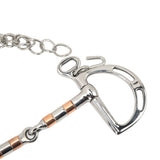Horse Bit Stainless Steel Copper D Ring Snaffle Bit with Chain for 125mm Horse Mouth