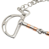 Horse Bit Stainless Steel Copper D Ring Snaffle Bit with Chain for 125mm Horse Mouth - Extra Image