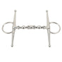 135mm Stainless Steel Horse Mouth Bit Horse Mouth Riding Full Cheek Snaffle Bit with Ball Chain