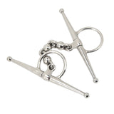 135mm Stainless Steel Horse Mouth Bit Horse Mouth Riding Full Cheek Snaffle Bit with Ball Chain - Extra Image
