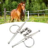 135mm Stainless Steel Horse Mouth Bit Horse Mouth Riding Full Cheek Snaffle Bit with Ball Chain