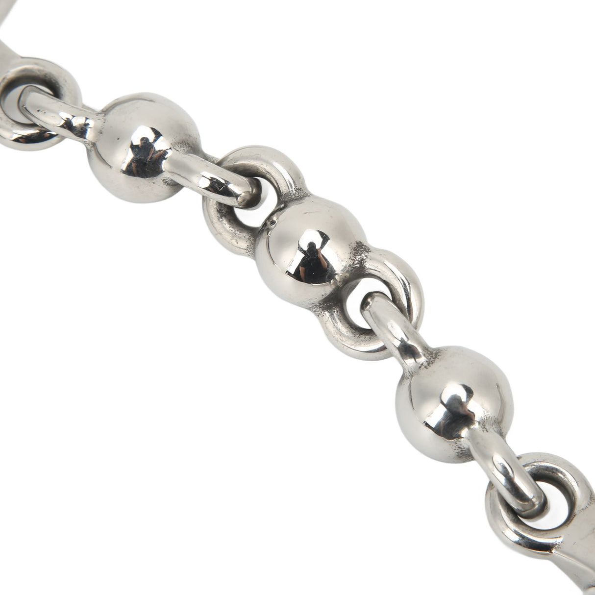 135mm Stainless Steel Horse Mouth Bit Horse Mouth Riding Full Cheek Snaffle Bit with Ball Chain